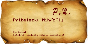 Pribelszky Mihály névjegykártya
