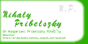 mihaly pribelszky business card